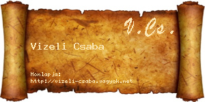 Vizeli Csaba névjegykártya