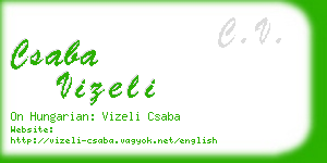 csaba vizeli business card